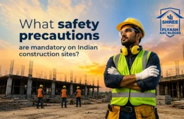What safety precautions are mandatory on Indian construction sites?