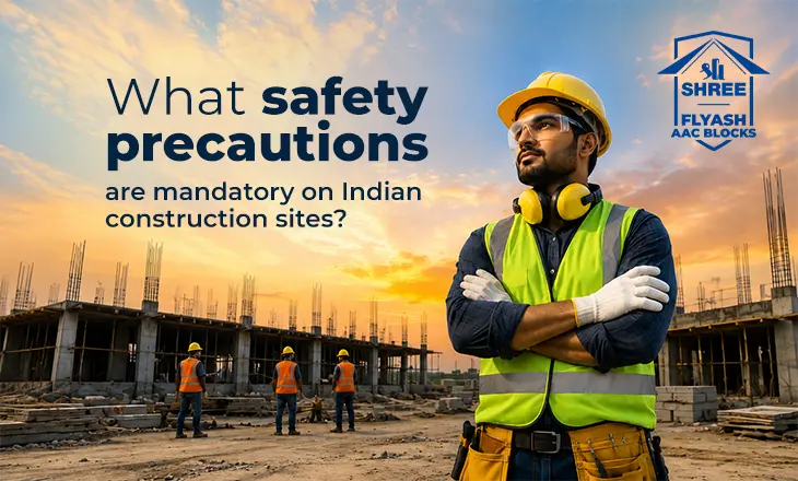 What safety precautions are mandatory on Indian construction sites?