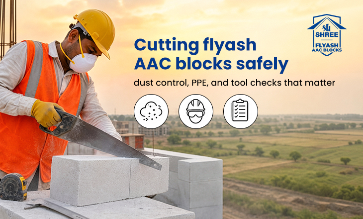 Cutting fly ash AAC blocks safely: dust control, PPE, and tool checks that matter
